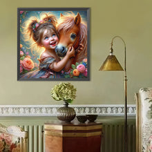 Load image into Gallery viewer, Diamond Painting - Full Round - Cute Girl (40*40CM)