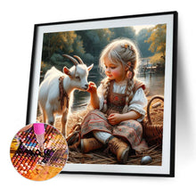 Load image into Gallery viewer, Diamond Painting - Full Round - Cute Girl (40*40CM)