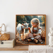Load image into Gallery viewer, Diamond Painting - Full Round - Cute Girl (40*40CM)