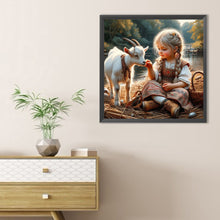 Load image into Gallery viewer, Diamond Painting - Full Round - Cute Girl (40*40CM)