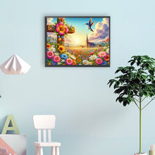Load image into Gallery viewer, Diamond Painting - Full Round - Garden Hummingbird Cross (40*30CM)