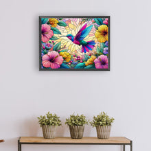 Load image into Gallery viewer, Diamond Painting - Full Round - Flower Hummingbird (40*30CM)