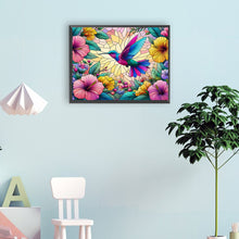 Load image into Gallery viewer, Diamond Painting - Full Round - Flower Hummingbird (40*30CM)