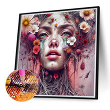 Load image into Gallery viewer, Diamond Painting - Full Round - Flowers And Girl (40*40CM)
