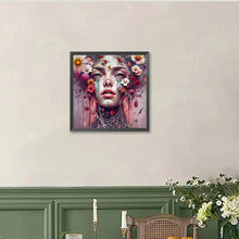 Load image into Gallery viewer, Diamond Painting - Full Round - Flowers And Girl (40*40CM)