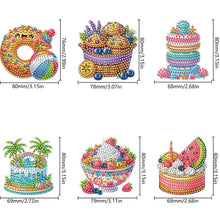 Load image into Gallery viewer, 6 Pcs Diamond Art Fridge Magnet DIY Diamond Painting Refrigerator Magnet
