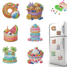 Load image into Gallery viewer, 6 Pcs Diamond Art Fridge Magnet DIY Diamond Painting Refrigerator Magnet