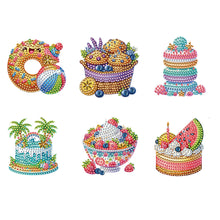 Load image into Gallery viewer, 6 Pcs Diamond Art Fridge Magnet DIY Diamond Painting Refrigerator Magnet