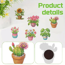 Load image into Gallery viewer, 6 Pcs Diamond Art Fridge Magnet DIY Diamond Painting Refrigerator Magnet