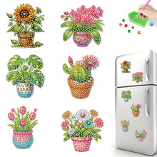 Load image into Gallery viewer, 6 Pcs Diamond Art Fridge Magnet DIY Diamond Painting Refrigerator Magnet