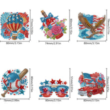 Load image into Gallery viewer, 6 Pcs Diamond Art Fridge Magnet DIY Diamond Painting Refrigerator Magnet