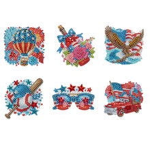 Load image into Gallery viewer, 6 Pcs Diamond Art Fridge Magnet DIY Diamond Painting Refrigerator Magnet