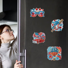 Load image into Gallery viewer, 6 Pcs Diamond Art Fridge Magnet DIY Diamond Painting Refrigerator Magnet