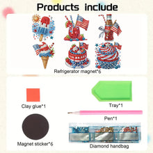 Load image into Gallery viewer, 6 Pcs Diamond Art Fridge Magnet DIY Diamond Painting Refrigerator Magnet
