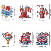 Load image into Gallery viewer, 6 Pcs Diamond Art Fridge Magnet DIY Diamond Painting Refrigerator Magnet