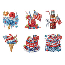 Load image into Gallery viewer, 6 Pcs Diamond Art Fridge Magnet DIY Diamond Painting Refrigerator Magnet