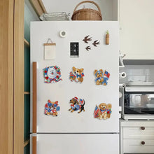 Load image into Gallery viewer, 6 Pcs Diamond Art Fridge Magnet DIY Diamond Painting Refrigerator Magnet