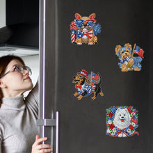 Load image into Gallery viewer, 6 Pcs Diamond Art Fridge Magnet DIY Diamond Painting Refrigerator Magnet
