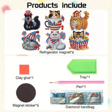 Load image into Gallery viewer, 6 Pcs Diamond Art Fridge Magnet DIY Diamond Painting Refrigerator Magnet