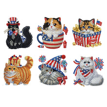 Load image into Gallery viewer, 6 Pcs Diamond Art Fridge Magnet DIY Diamond Painting Refrigerator Magnet