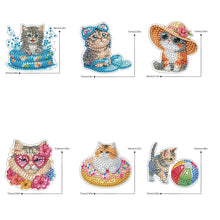 Load image into Gallery viewer, 6Pcs Double Sided Special Shaped Beautiful Pattern Full Drill Keyring for Adults