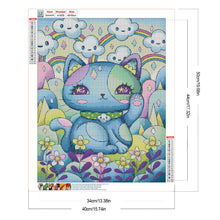 Load image into Gallery viewer, Diamond Painting - Full Round - Blue Kitten (40*50CM)