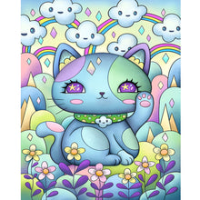 Load image into Gallery viewer, Diamond Painting - Full Round - Blue Kitten (40*50CM)