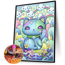 Load image into Gallery viewer, Diamond Painting - Full Round - Blue Kitten (40*50CM)