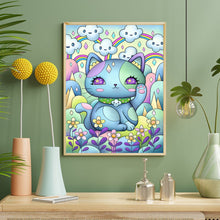 Load image into Gallery viewer, Diamond Painting - Full Round - Blue Kitten (40*50CM)