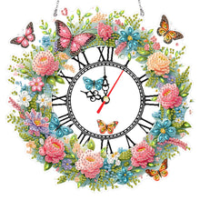 Load image into Gallery viewer, Acrylic Special Shape Flowers 5D Diamond Painting Clock Art Craft for Home Decor