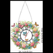 Load image into Gallery viewer, Acrylic Special Shape Flowers 5D Diamond Painting Clock Art Craft for Home Decor