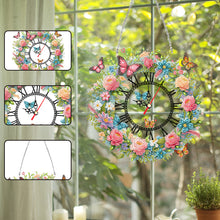 Load image into Gallery viewer, Acrylic Special Shape Flowers 5D Diamond Painting Clock Art Craft for Home Decor