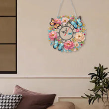 Load image into Gallery viewer, Acrylic Special Shape Flowers 5D Diamond Painting Clock Art Craft for Home Decor