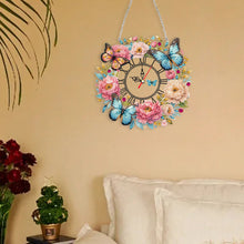 Load image into Gallery viewer, Acrylic Special Shape Flowers 5D Diamond Painting Clock Art Craft for Home Decor