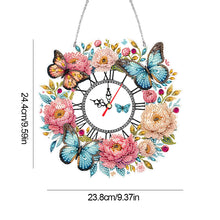 Load image into Gallery viewer, Acrylic Special Shape Flowers 5D Diamond Painting Clock Art Craft for Home Decor