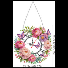 Load image into Gallery viewer, Acrylic Special Shape Flowers 5D Diamond Painting Clock Art Craft for Home Decor