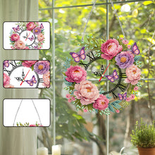 Load image into Gallery viewer, Acrylic Special Shape Flowers 5D Diamond Painting Clock Art Craft for Home Decor