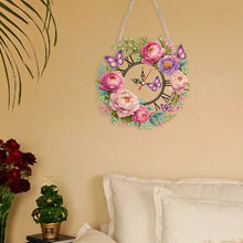 Load image into Gallery viewer, Acrylic Special Shape Flowers 5D Diamond Painting Clock Art Craft for Home Decor