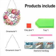 Load image into Gallery viewer, Acrylic Special Shape Flowers 5D Diamond Painting Clock Art Craft for Home Decor