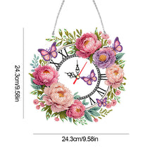 Load image into Gallery viewer, Acrylic Special Shape Flowers 5D Diamond Painting Clock Art Craft for Home Decor