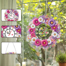 Load image into Gallery viewer, Acrylic Special Shape Flowers 5D Diamond Painting Clock Art Craft for Home Decor