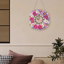 Load image into Gallery viewer, Acrylic Special Shape Flowers 5D Diamond Painting Clock Art Craft for Home Decor