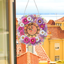Load image into Gallery viewer, Acrylic Special Shape Flowers 5D Diamond Painting Clock Art Craft for Home Decor