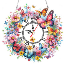 Load image into Gallery viewer, Acrylic Special Shape Flowers 5D Diamond Painting Clock Art Craft for Home Decor
