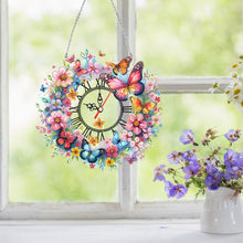 Load image into Gallery viewer, Acrylic Special Shape Flowers 5D Diamond Painting Clock Art Craft for Home Decor