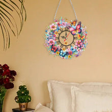 Load image into Gallery viewer, Acrylic Special Shape Flowers 5D Diamond Painting Clock Art Craft for Home Decor