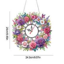 Load image into Gallery viewer, Acrylic Special Shape Flowers 5D Diamond Painting Clock Art Craft for Home Decor