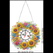 Load image into Gallery viewer, Acrylic Special Shape Flowers 5D Diamond Painting Clock Art Craft for Home Decor