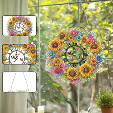 Load image into Gallery viewer, Acrylic Special Shape Flowers 5D Diamond Painting Clock Art Craft for Home Decor