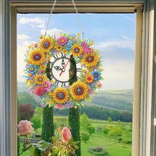 Load image into Gallery viewer, Acrylic Special Shape Flowers 5D Diamond Painting Clock Art Craft for Home Decor
